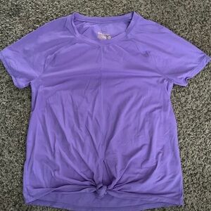 Lilly Pulitzer Purple Tie Front Relaxed T-Shirt